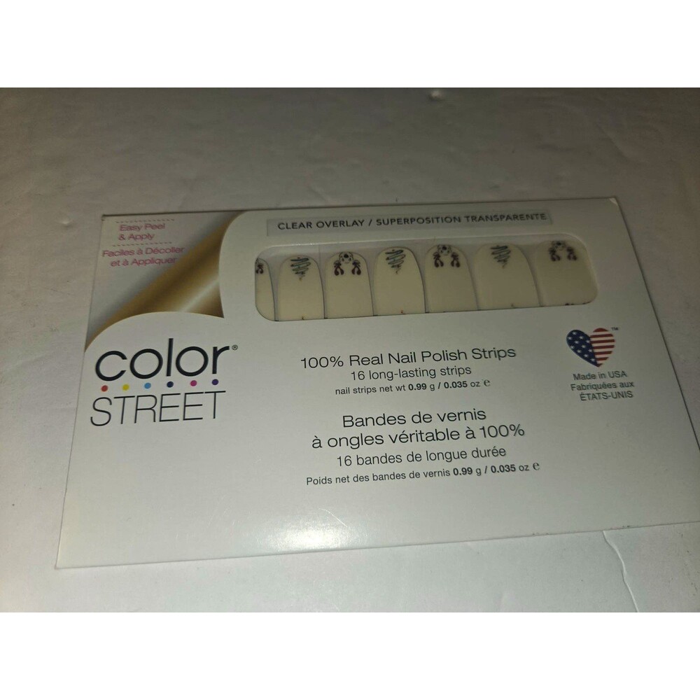 Color Street Press-On Nail Polish Strips My Deer Friend Clear Overlay Short